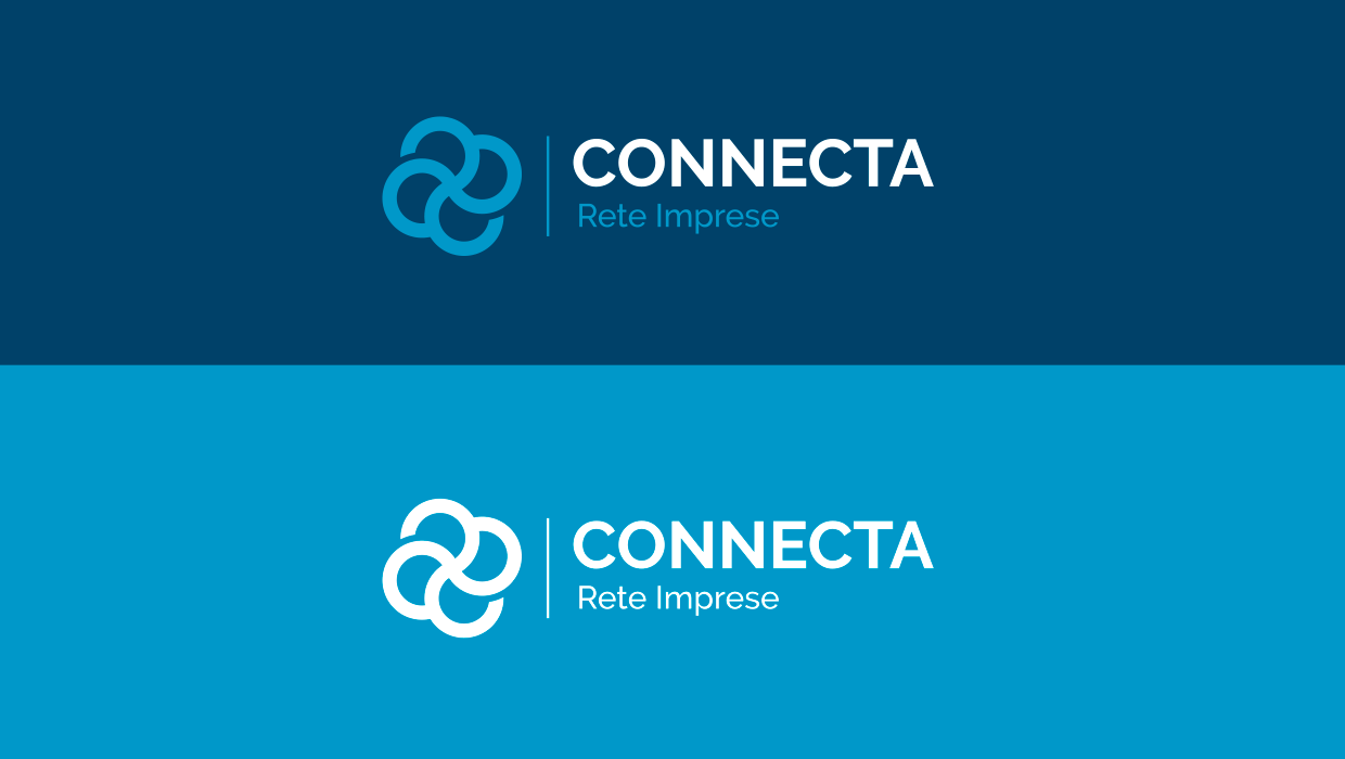 Connecta logo in negativo