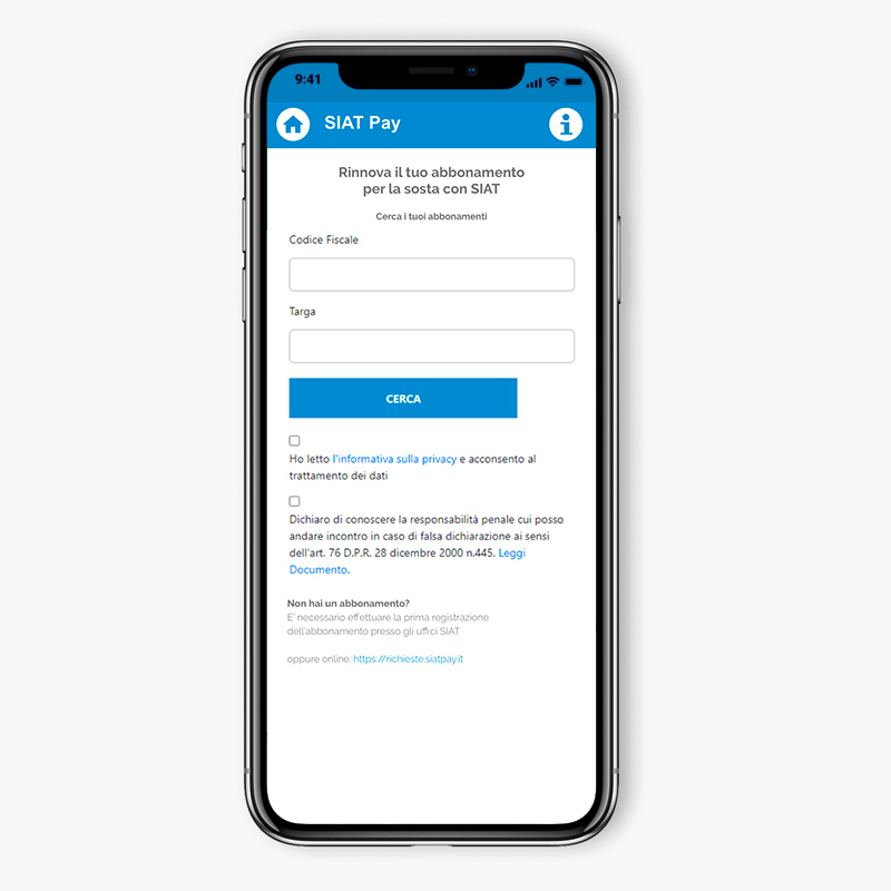 SIAT Pay app abbonamento
